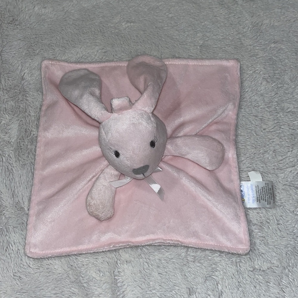 Pink bunny lovey stuffy/ blanket